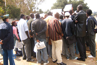 Manifestation des étudiants maliens en Algérie, le mardi 18 avril 2006. Source: Moussa Samaké étudiant malien en Algérie