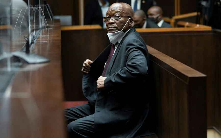 L'ancien président sud-africain Jacob Zum au tribunal de Pietermaritzburg, le 26 octobre 2021 afp.com - Jerome Delay