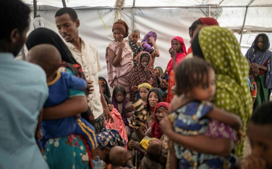 Des déplacés dans le camp de Guyah, près de Semera dans l'Afar, le 17 mai 2022 afp.com - Michele Spatari