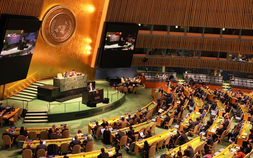 MICHAEL M. SANTIAGO VIA AFP L'Assemblée générale de l'ONU a décidé de suspendre la Russie du Conseil des droits de l'Homme des Nations unies ce jeudi 7 avril 2022.