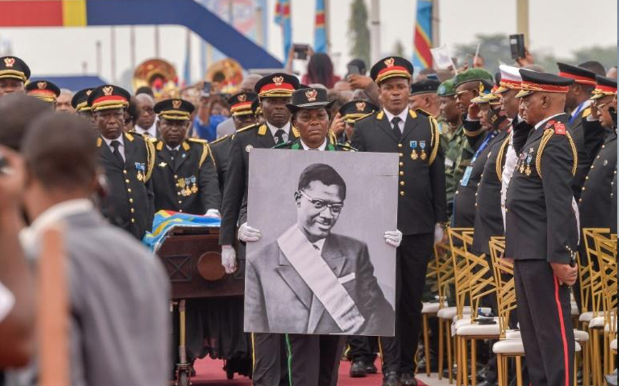 Cérémonie funéraire de Patrice Lumumba, à Kinshasa le 30 juin 2022 afp.com - Arsene Mpiana