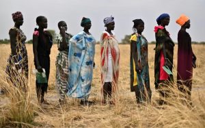 Distribution d'aide alimentaire dans le comté d'Ayod, au Sud-Soudan, le 6 février 2020 afp.com - TONY KARUMBA