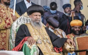 Le patriarche de l'Eglise orthodoxe d'Ethiopie Abune Mathias à Addis Abeba le 13 mars 2022 afp.com - EDUARDO SOTERAS