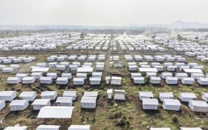 Un camp de personnes déplacées à Bushagara, au nord de Goma, le 13 janvier 2023 dans l'est de la RDC afp.com - Guerchom Ndebo